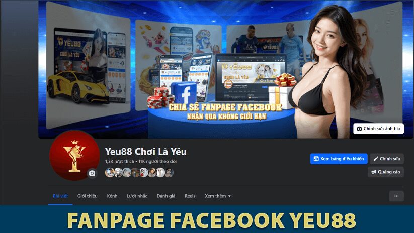 Fanpage Facebook Yeu88